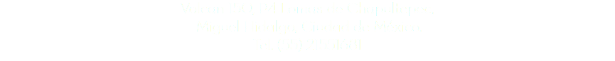 Volcan 150, P4 Lomas de Chapultepec, Miguel Hidalgo, Ciudad de México. Tel. (55) 21551681